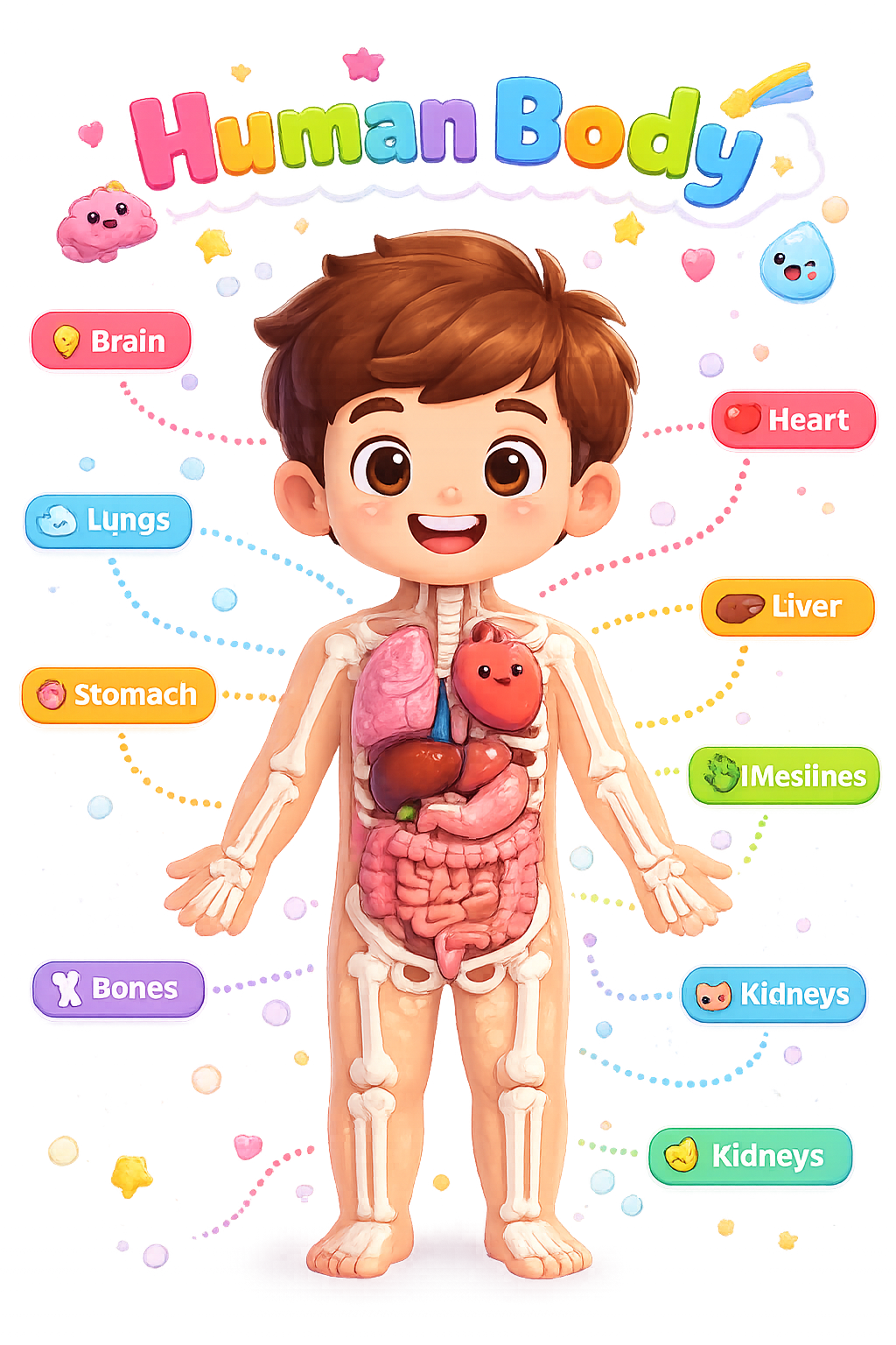 Human Body Anatomy — Interactive 3D Diagram for Kids